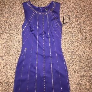 Purple Forever 21 Dress with Gold Embellishments